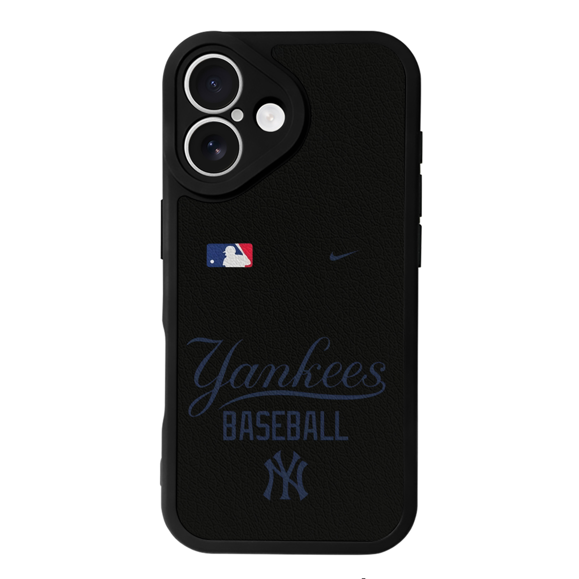 New York Yankees Baseball IPhone 16 Silicone Leather Case – UV Print, Lambskin Texture – Perfect Fit, Wireless Charging Compatible, Scratch Resistant, Precise Cutouts – Stylish Protection For IPhone 16